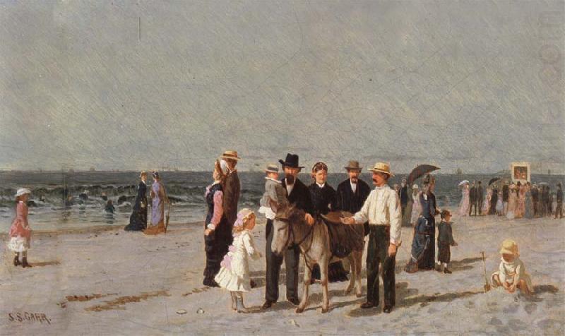 Strandszene mit Kasperle-Theater, Samuel S. Carr